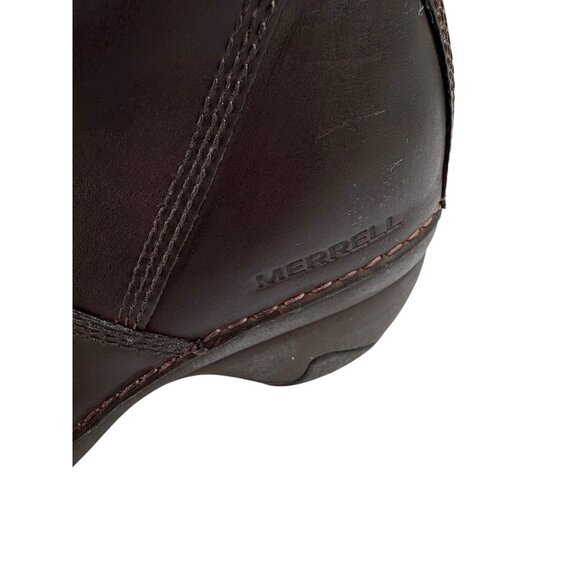 *Merrell Emma Boots Womens 6 Brown Brunette Leather Comfort Mid Calf Zip Winter - Picture 8 of 13